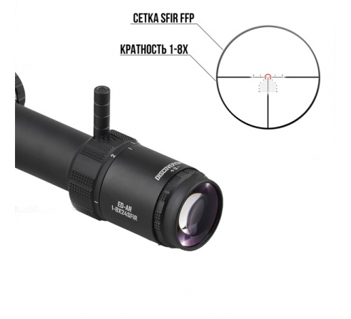 Оптический прицел DISCOVERY ED-AR 1-8X24IR FFP FW34 по низким ценам в магазине Пневмач