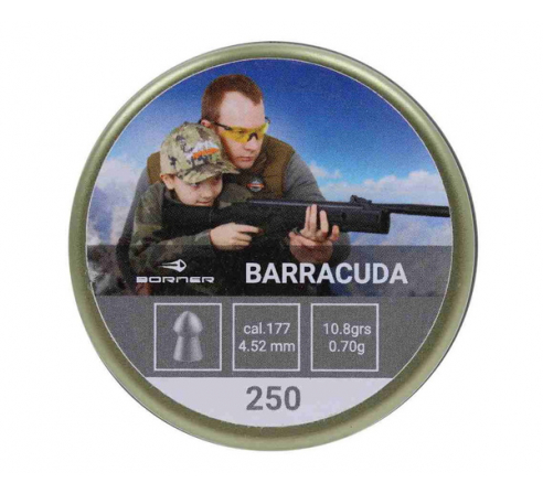 Пули пневматические Borner "Barracuda" 4,5мм, 0,7г (250шт.)  по низким ценам в магазине Пневмач