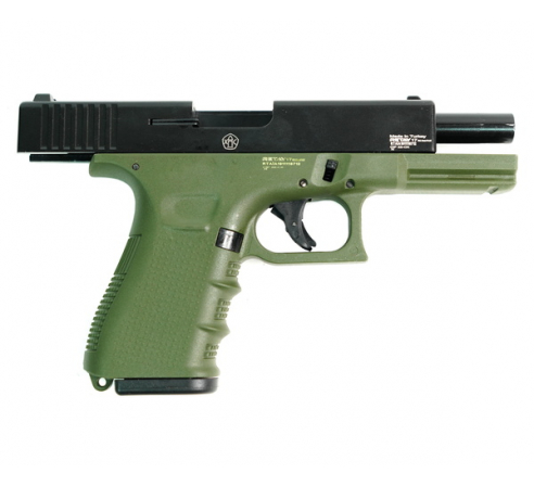 Пистолет охолощенный СХП  RETAY 17 (Glock) 9mm P.A.K, зеленый по низким ценам в магазине Пневмач