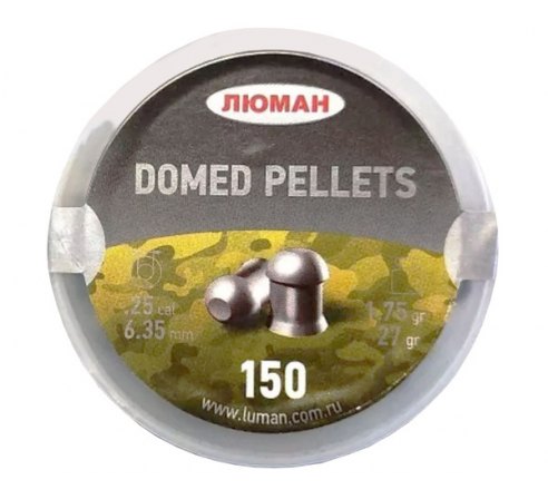 Пули пневматические Люман Domed pellets 6,35мм, 1,75г (150шт.) по низким ценам в магазине Пневмач
