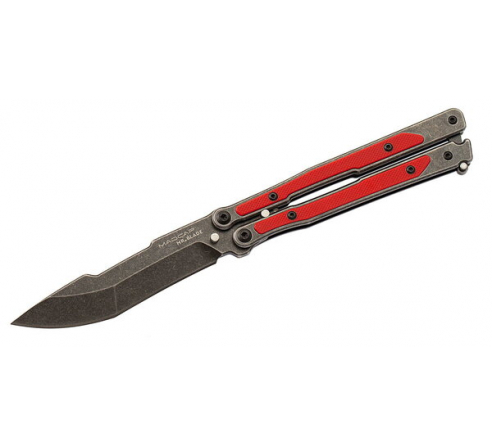 Бабочка (балисонг) Mr.Blade "MADCAP" red , black s/w по низким ценам в магазине Пневмач