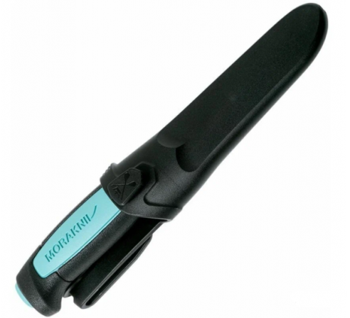 Нож Morakniv Flex, нержавеющая сталь, резиновая ручка со светло-синей вставкой по низким ценам в магазине Пневмач