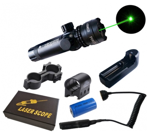 Лазерный целеуказаель (ЛЦУ) на вивер с выносной кнопкой RealArm JG1 зел. по низким ценам в магазине Пневмач