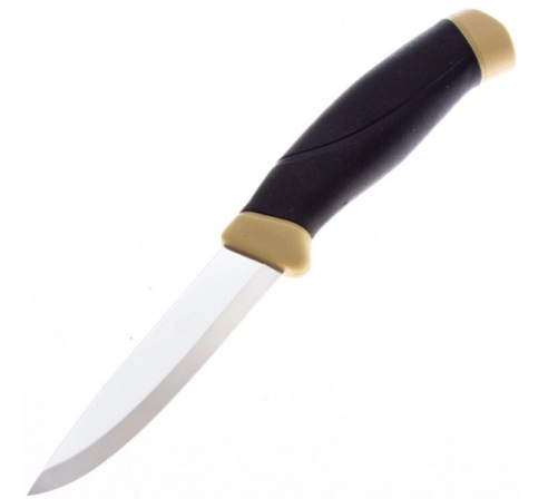 Нож Morakniv Companion Desert,  нержавеющая сталь, прорезиненная рукоять, песочный по низким ценам в магазине Пневмач