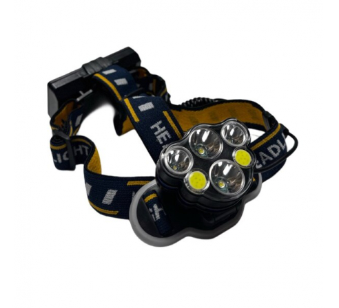 Фонарь налобный 4*T6+2*COB  LED1800LM, четыре режима+ рассеянный свет по низким ценам в магазине Пневмач