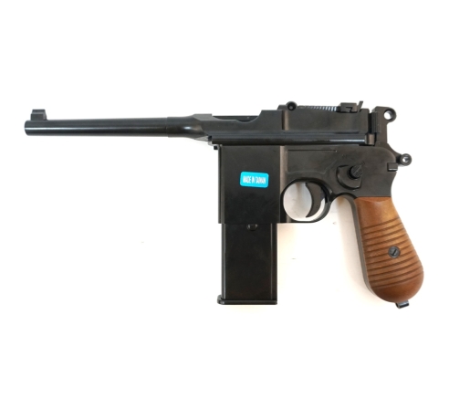Страйкбольный пистолет WE Mauser 712, металл, длинный магазин, кобура приклад WE-712-BK-SP по низким ценам в магазине Пневмач