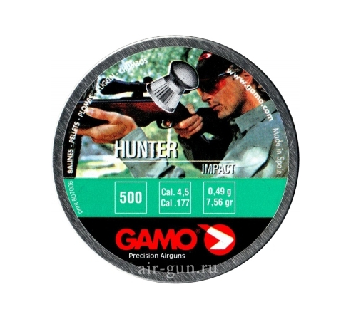 Пули пневматические GAMO Hunter 4,5мм, 0,49г (500шт.) по низким ценам в магазине Пневмач