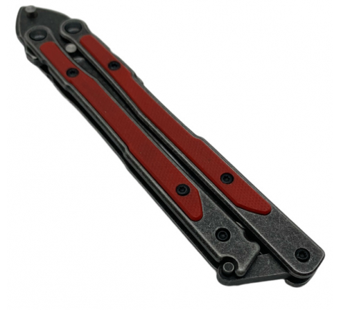 Бабочка (балисонг) Mr.Blade "MADCAP" red , black s/w по низким ценам в магазине Пневмач