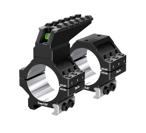 Кольца DISCOVERYOPT 34мм усиленные низкие (7075) с планкой и уровнем под Picatinny по низким ценам в магазине Пневмач