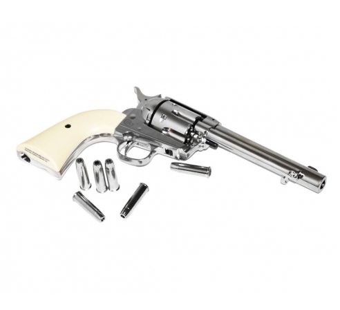 Пневматический револьвер Umarex Colt Single Action Army (SAA) .45 BB Nickel по низким ценам в магазине Пневмач