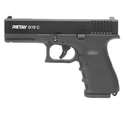 Пистолет охолощенный СХП RETAY G19C (Glock) 9mm P.A.K, черный по низким ценам в магазине Пневмач