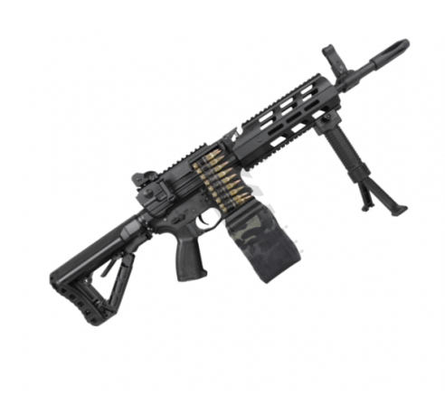 Страйкбольный автомат G&G CM16 LMG Stealth (130-140 m/s) EGC-16P-LMG-SNB-NCM по низким ценам в магазине Пневмач