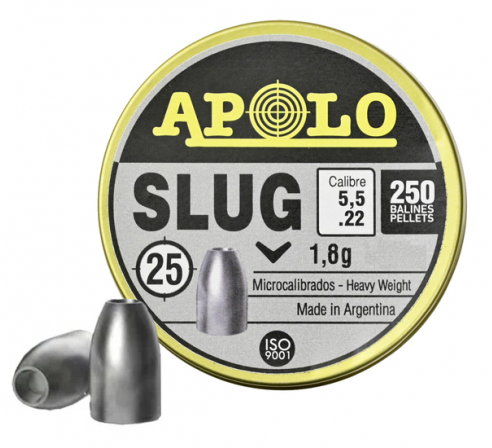 Пули пневматические APOLO Slug 5,5мм, 1,8г (250шт.) по низким ценам в магазине Пневмач