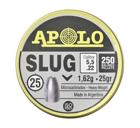 Пули пневматические APOLO Slug  5,5мм 1,62г (250 шт.) по низким ценам в магазине Пневмач