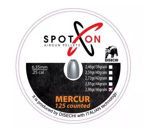 Пули пневматические Spoton Mercur 46 6,35мм, 2,98г (125шт.) по низким ценам в магазине Пневмач
