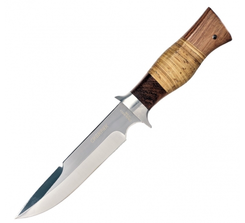 Нож Сибиряк дерево+вставки кожаный чехол  по низким ценам в магазине Пневмач