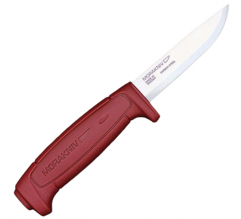 Нож Morakniv Basic 511 углеродистая сталь, пластиковая ручка (красная) по низким ценам в магазине Пневмач