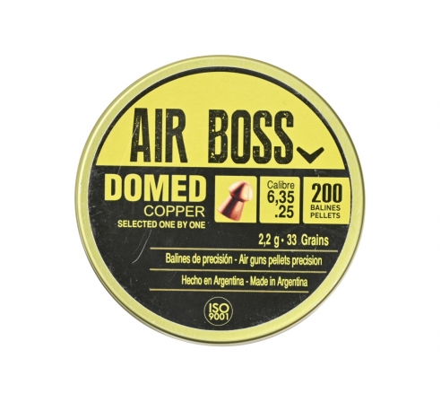 Пули пневматические Apolo Air Boss Domed 6.35 мм (200 шт, 2.2 гр) по низким ценам в магазине Пневмач