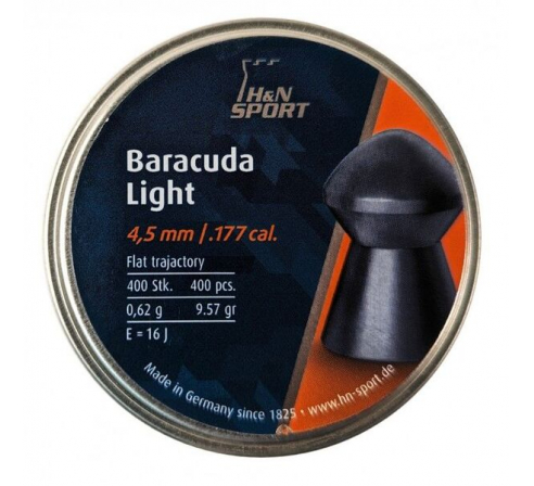 Пули пневматические H&N Baracuda Light 4,5мм, 0,62г (400шт.) по низким ценам в магазине Пневмач