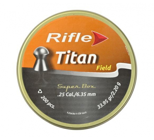 Пули пневматические RIFLE Field Series Titan 6,35мм, 2,2г (200шт.) по низким ценам в магазине Пневмач