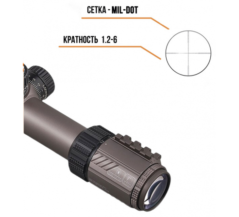 Оптический прицел DISCOVERY WG 1.2-6X24IR FW30 по низким ценам в магазине Пневмач