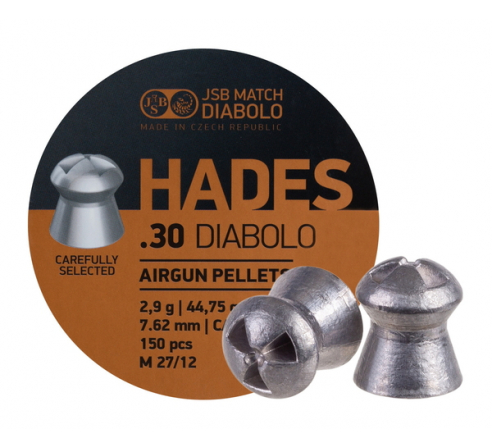 Пули пневматические JSB Diabolo HADES 7,62мм, 2,9г (150шт.) по низким ценам в магазине Пневмач