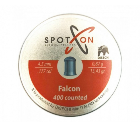 Пули пневматические Spoton Falcon 4,5мм, 0,87г (400шт.) по низким ценам в магазине Пневмач