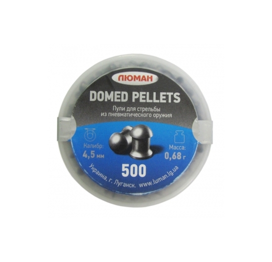 Пули пневматические Люман Domed pellets 4,5 мм (круглоголовая) 0,68 грамма (300 шт.)