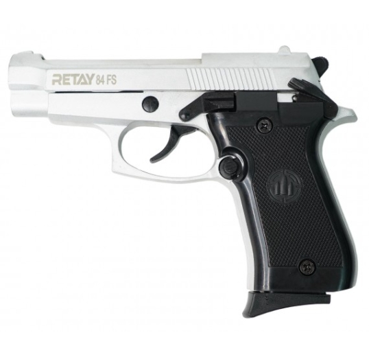 Пистолет охолощенный СХП RETAY MOD84 (beretta) 9mm P.A.K, хром