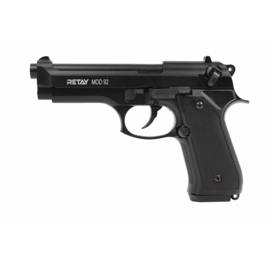 Пистолет охолощенный СХП RETAY MOD92, (Beretta 92), кал. 9mm. P.A.K. черный