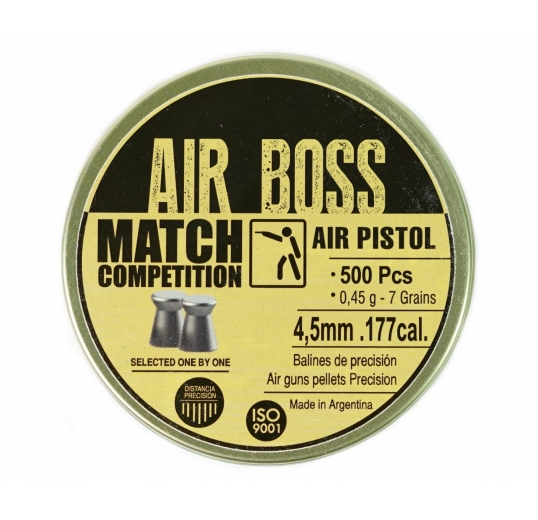 Пули пневматические Apolo Air Boss Match Pistol 4,5 мм, 0,45 г (500 штук)