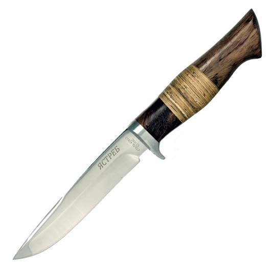 Нож Ястреб R дерево+вставки кожаный чехол
