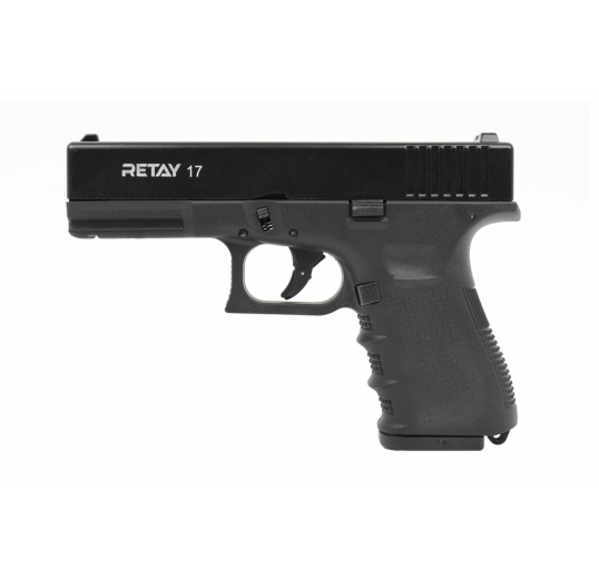 Пистолет охолощенный СХП RETAY 17, (Glock 17), кал. 9mm. P.A.K, черный