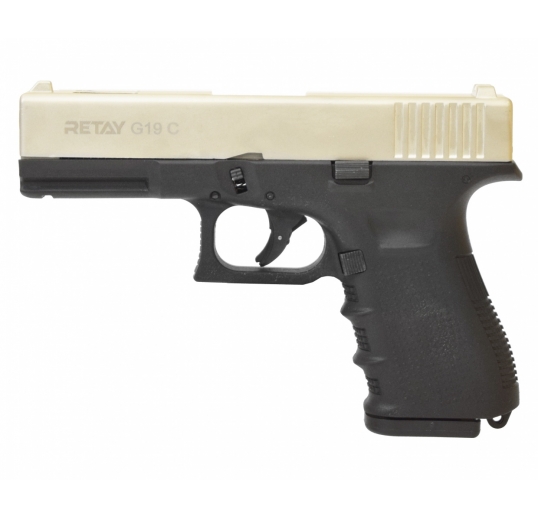 Пистолет охолощенный СХП  RETAY G19C (Glock) 9mm P.A.K, сатин
