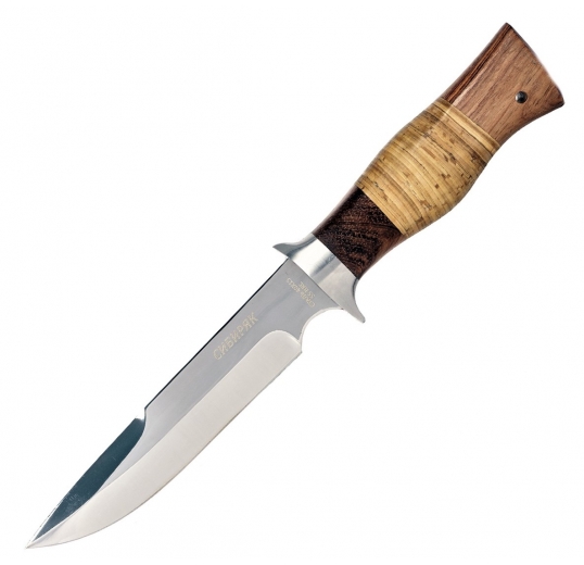 Нож Сибиряк дерево+вставки кожаный чехол 