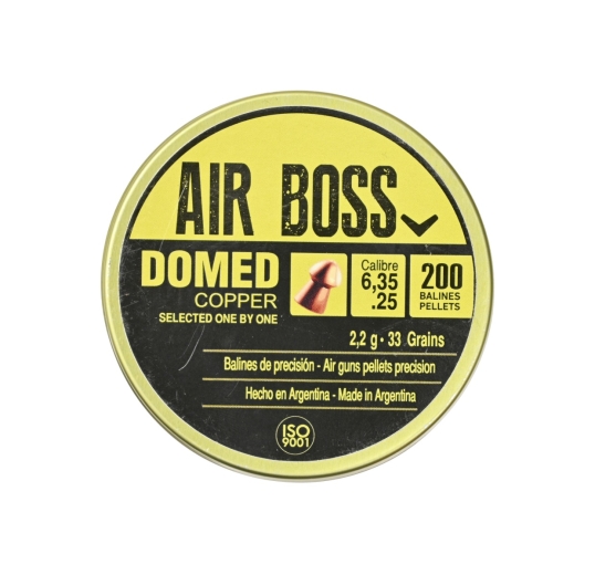 Пули пневматические Apolo Air Boss Domed 6.35 мм (200 шт, 2.2 гр)