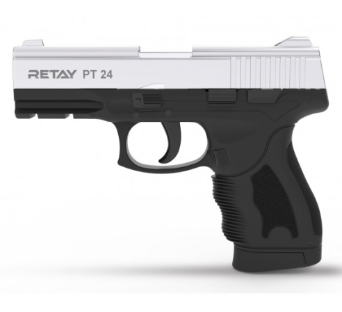 Пистолет охолощенный СХП RETAY PT24 (Taurus), 9mm P.A.K, хром по низким ценам в магазине Пневмач