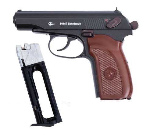 Пневматический пистолет Borner PM49 (аналог PM) blowback по низким ценам в магазине Пневмач
