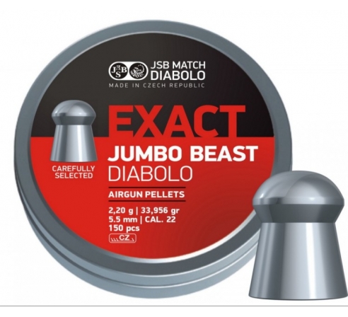 Пули пневматические JSB Exact Jumbo Beast кал. 5,52 мм 2,2 гр (150 шт.) по низким ценам в магазине Пневмач
