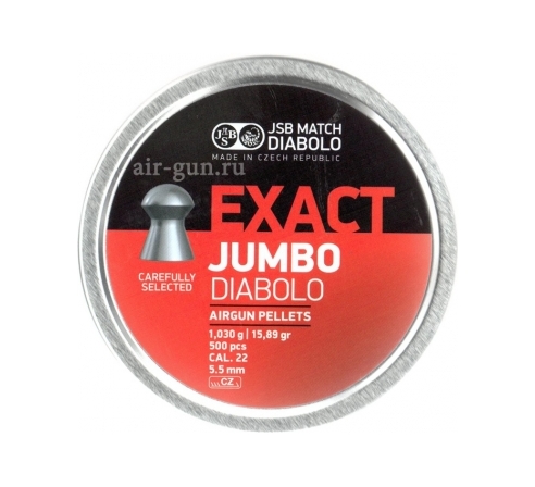 Пули пневматические JSB Exact Jumbo 5,5 мм 1,03 грамма (500 шт.) по низким ценам в магазине Пневмач