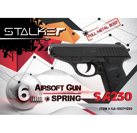 Пневматический пистолет спринговый Stalker SA230 (аналог SigSauer P230)