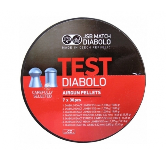 Пули JSB Test Diabolo (набор) 5,5 мм, 210 штук