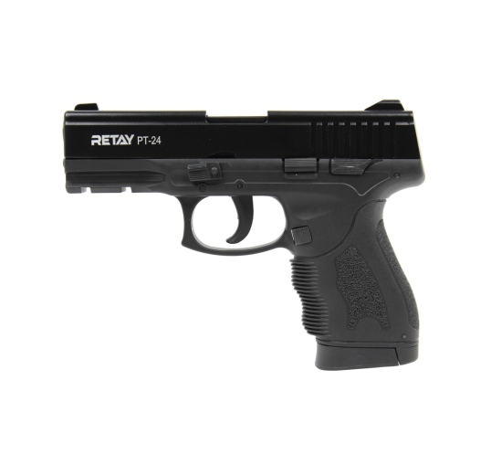 Пистолет охолощенный СХП RETAY PT24 (Walther) 9mm P.A.K, черный